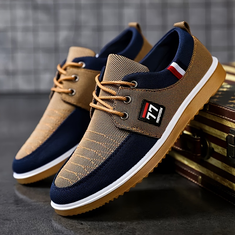 Knit Fabric Lace Up Sneakers - Nouvelles chaussures pour hommes tendance et