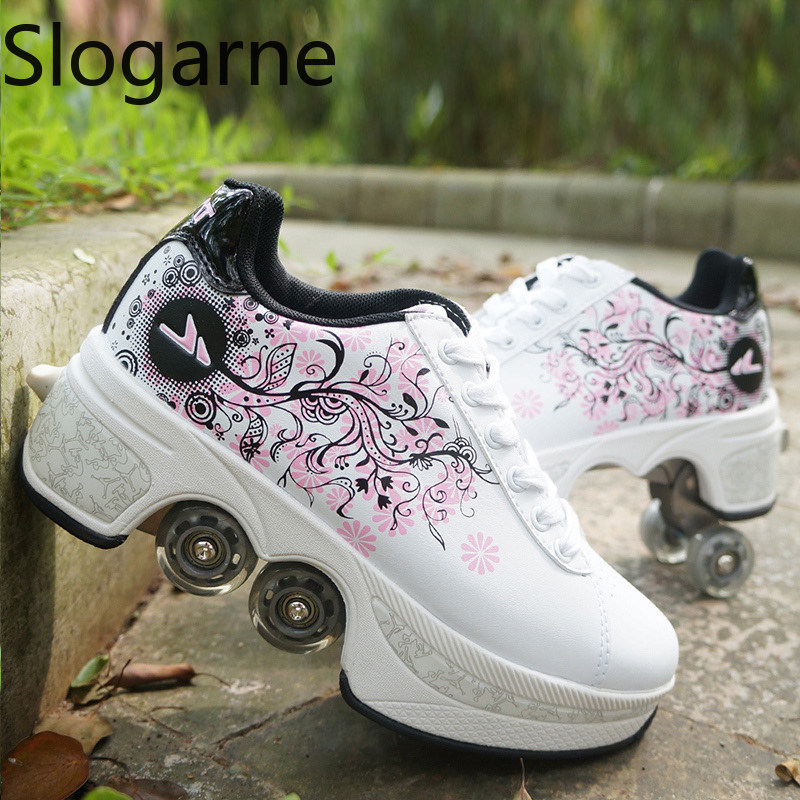 Sneakers - Femmes 4 roues déformation patins à