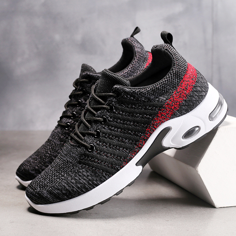 Knit Fabric Lace Up Sneakers - Baskets pour hommes chaussures en tricot
