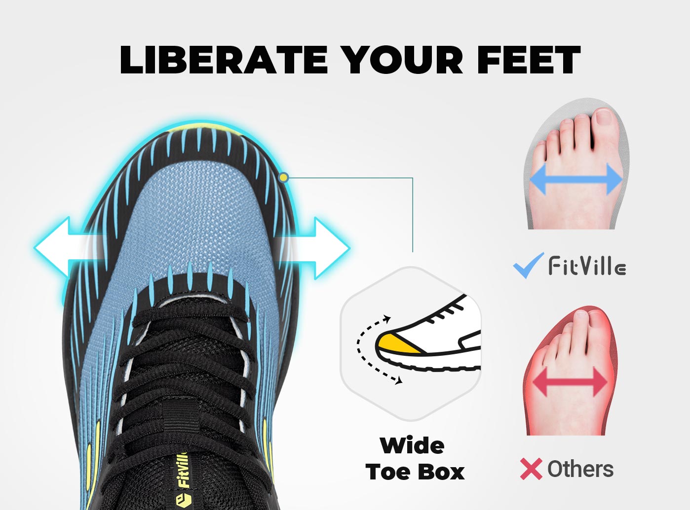 FitVille chaussures de course  - Anti Slip Trail Running Sneakers avis et prix