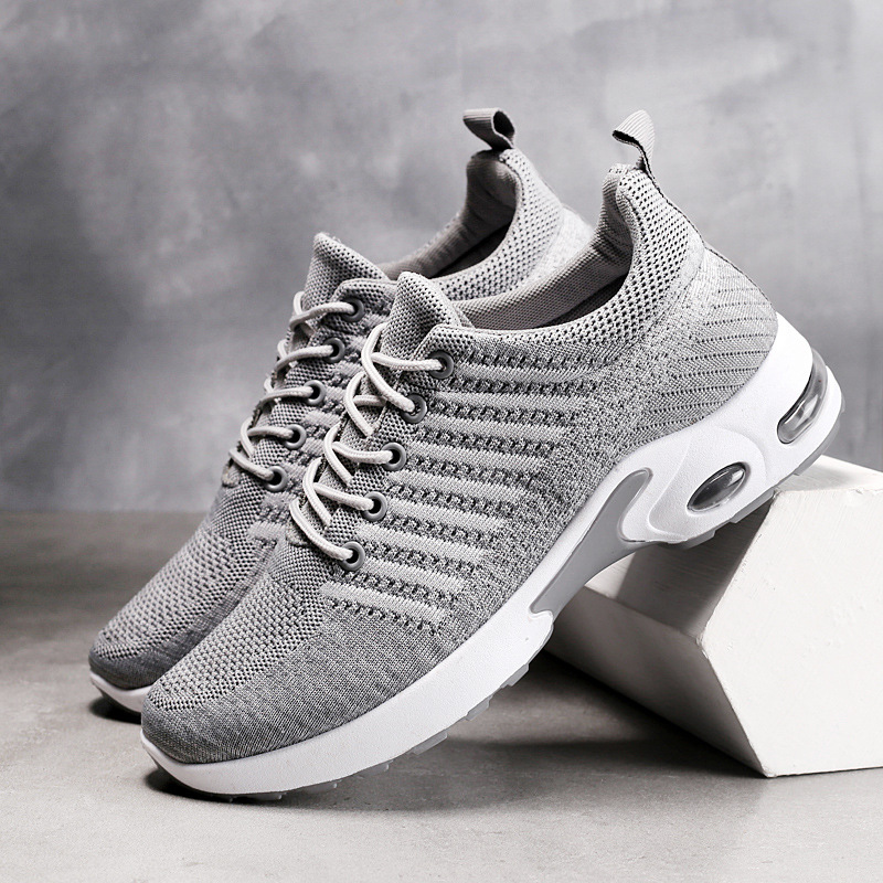 Baskets pour hommes chaussures - Knit Fabric Lace Up Sneakers avis et prix